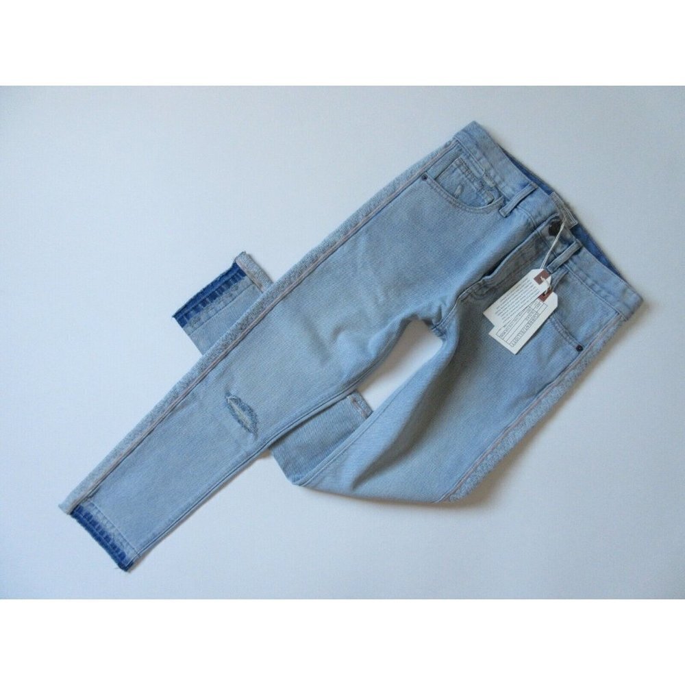 NWT Current/Elliott Slouchy Skinny Eureka Side Embroidery Released Hem Jeans 24